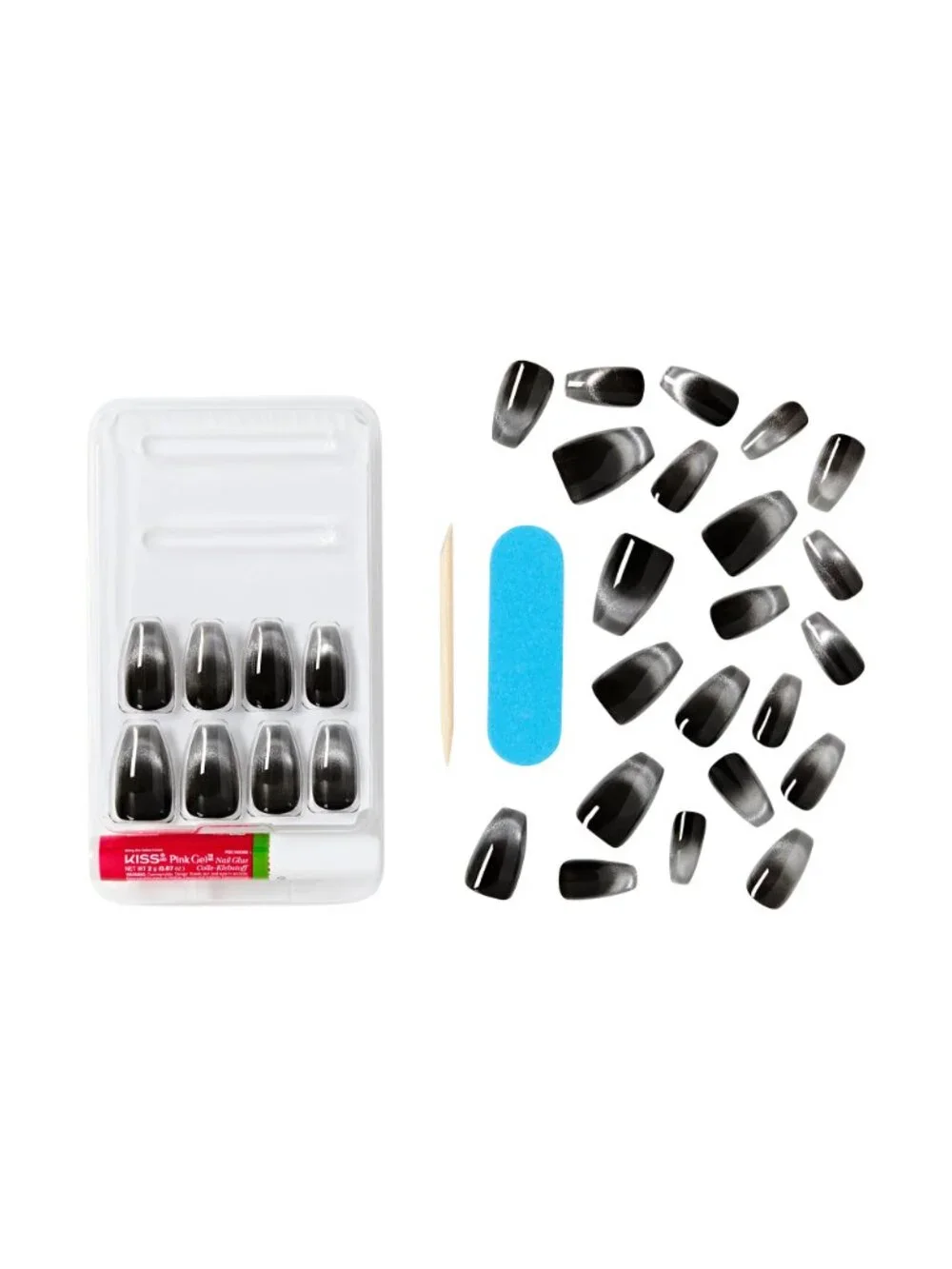 Kiss Mystical Moment Press On Glue Medium Length Nails - Lucky Charm